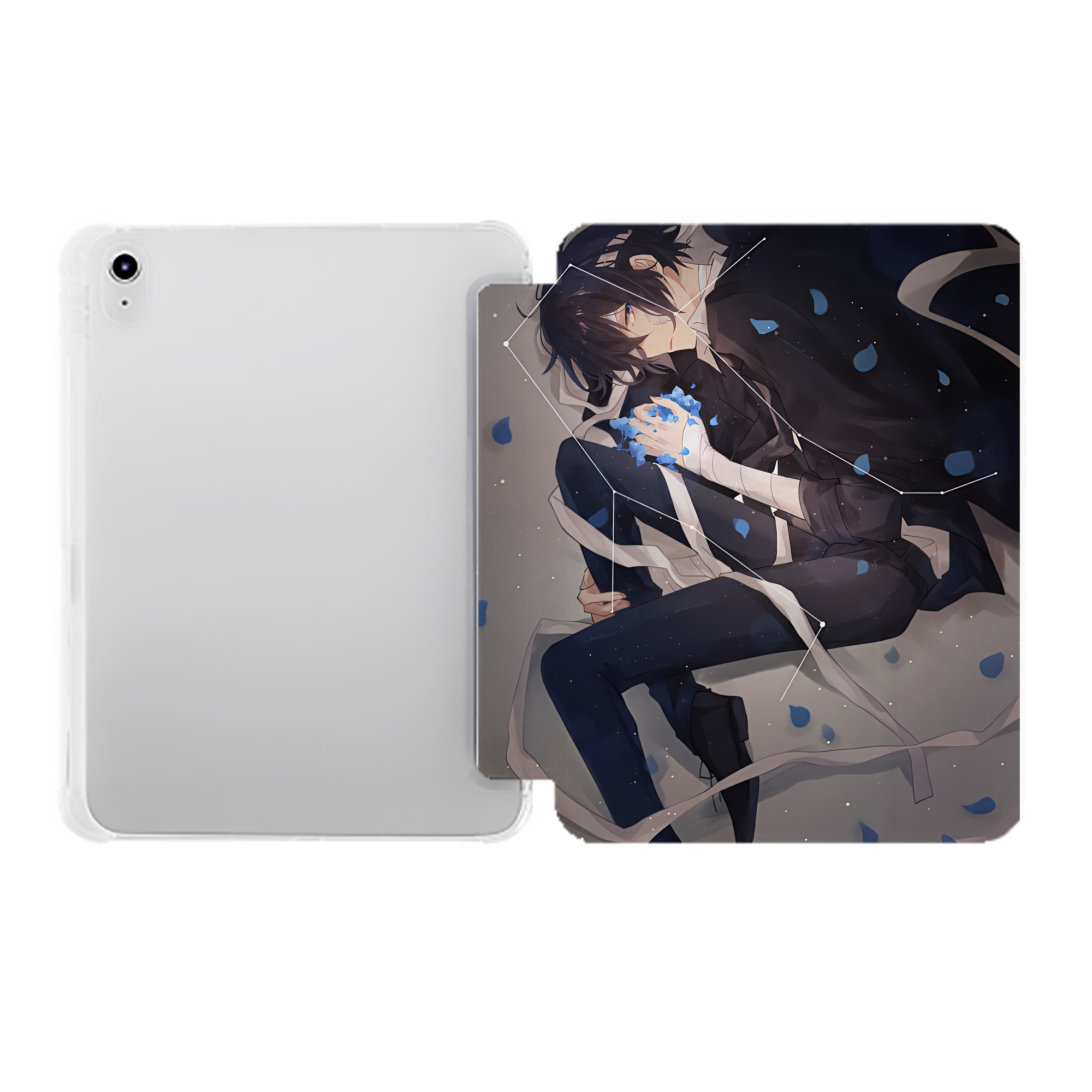 （画像用） 文豪ストレイドッグス Bungo Stray Dogs IPad ケース ペン収納付き 三つ折りスタンド PUレザー×シリコン 対応機種9.5/10.5/10.9インチ